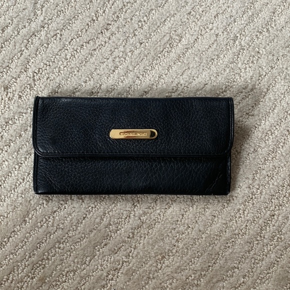 Michael Kora Black Leather Wallet - Picture 1 of 3